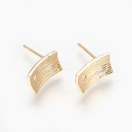 Brass Stud Earring Findings X-KK-T020-123G-1