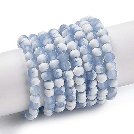 Frosted Crackle Glass Beads X1-GLAA-U001-4mm-M14-1