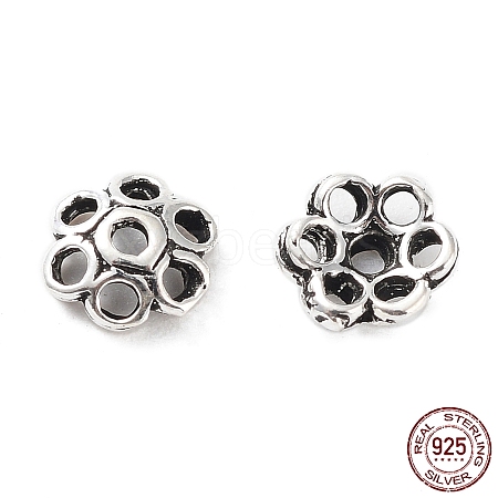 925 Sterling Silver Bead Caps STER-A041-07AS-1