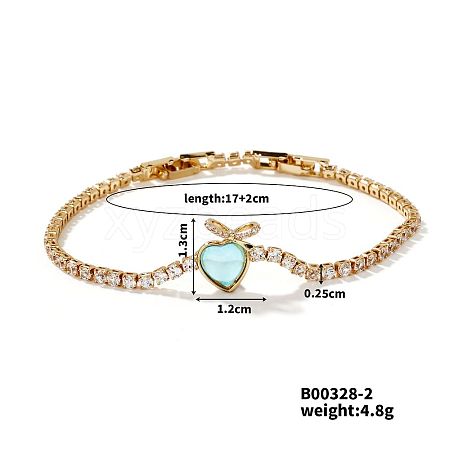 Cute Brass Heart-shaped Bracelets GS2317-2-1