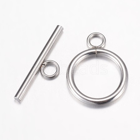 Tarnish Resistant 304 Stainless Steel Toggle Clasps STAS-P100-07P-1