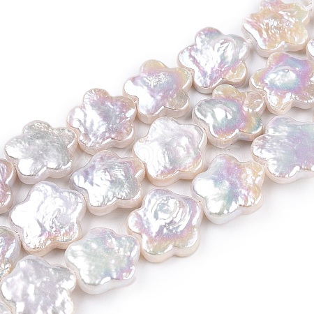 Baroque Natural Nucleated Keshi Pearl Beads Strands PEAR-S020-A03-1