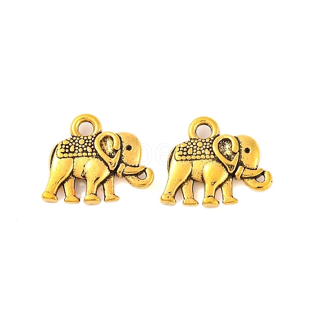 Vintage Elephant Charms PALLOY-ZN-47017-AG-FF-1