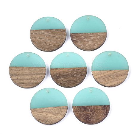 Resin & Walnut Wood Pendants RESI-S358-02D-03-1