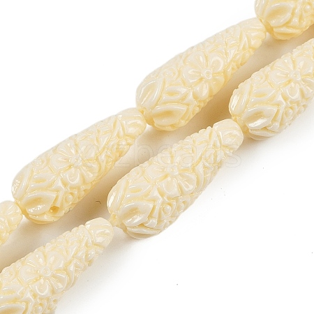 Synthetic Coral Carved Beads Strands CORA-C003-09-1