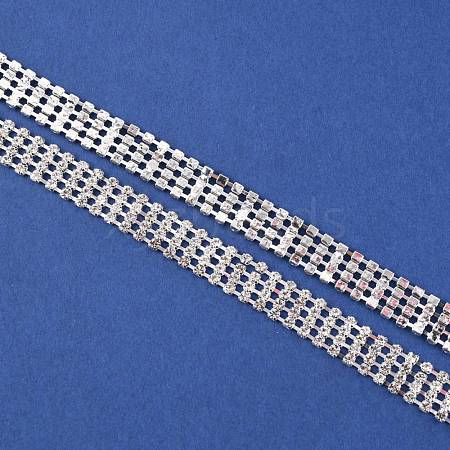 Brass Rhinestone Strass Chains CHC-WH0013-02S-1