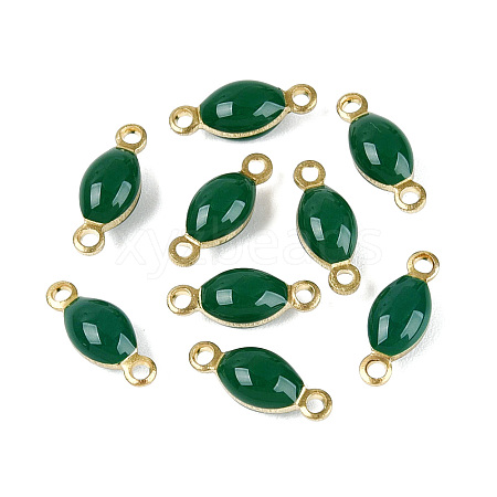 Antique Bronze Plated Brass Enamel Oval Links connectors KK-Q570-06C-1
