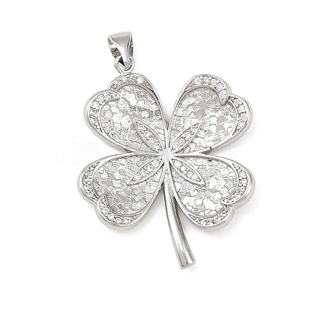 Brass Micro Pave Cubic Zirconia Pendants KK-K411-09P-1