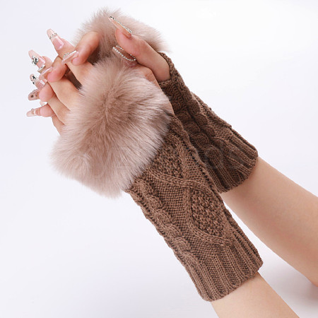 Polyacrylonitrile Fiber Yarn Knitting Fingerless Gloves COHT-PW0001-15F-1