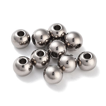 Titanium Steel Beads STAS-B060-01A-P-1