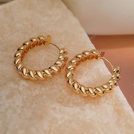 Brass Hoop Earrings PW-WGADC61-03-1