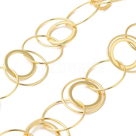 Rack Plating Brass Ring Link Chain CHC-H105-08G-1