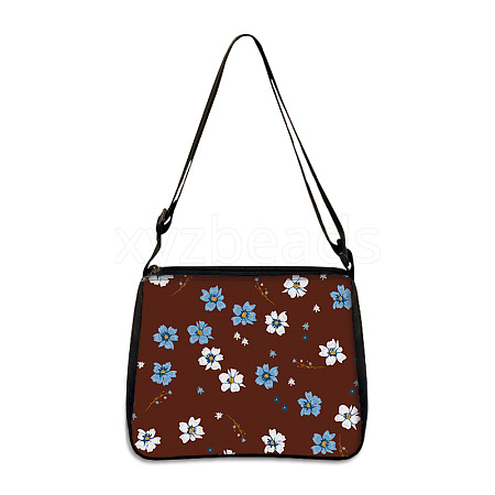 Flower Printed Polyester Shoulder Bags PW-WG4B978-08-1