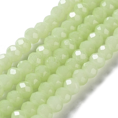 Baking Painted Imitation Jade Glass Bead Strands DGLA-A034-J6MM-A21-1