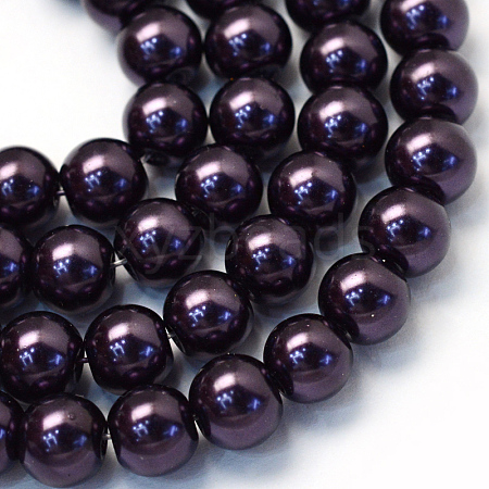 Baking Painted Glass Pearl Bead Strands HY-Q003-3mm-20-1