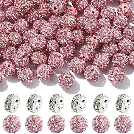 100Pcs Pave Disco Ball Beads RB-YW0001-30H-1
