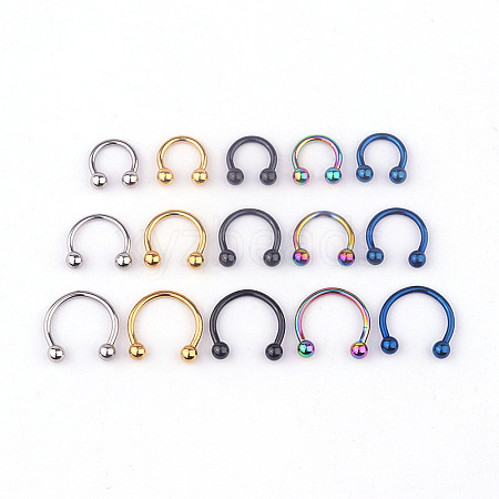 316L Surgical Stainless Steel Hoop Nose Rings for Women Men WGA64B5-12-1