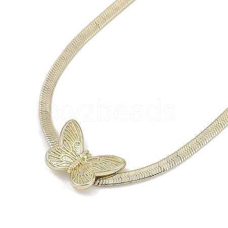 Bowknot Brass Pendant Necklaces NJEW-F325-03G-1