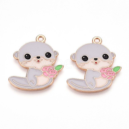 Alloy Enamel Pendants ENAM-T022-02E-01-1