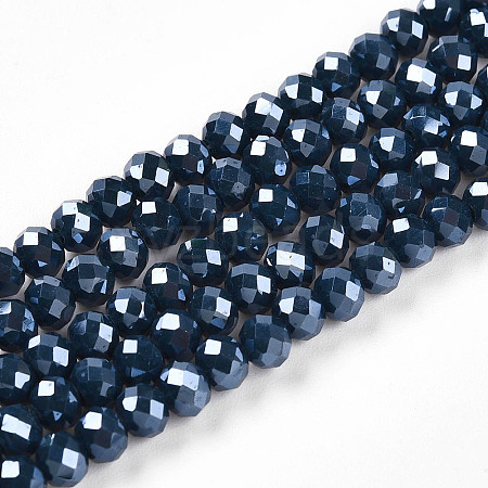 Electroplate Glass Beads Strands EGLA-A044-P4mm-A16-1