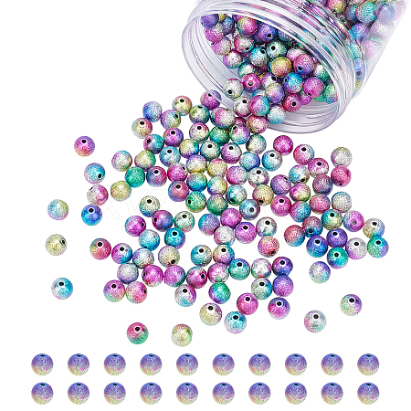 Spray Painted Acrylic Beads ACRP-AR0001-03-1