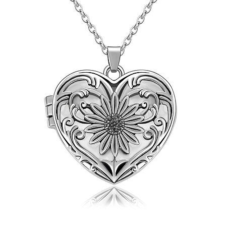 Alloy Heart Pendant Necklaces PW-WG44253-01-1