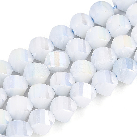 Anti-Tarnish Electroplate Glass Beads Strands GLAA-T025-8mm-14C-1
