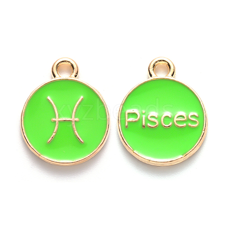 Alloy Enamel Pendants ENAM-S124-01B-06H-1