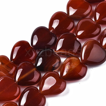 Natural Red Agate Beads Strands G-S364-097-1