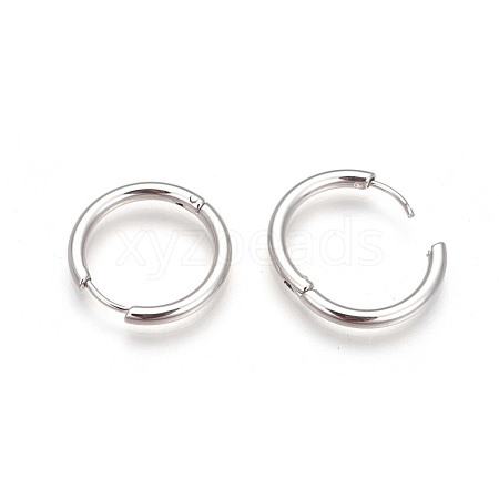 Tarnish Resistant 304 Stainless Steel Hoop Earrings EJEW-P177-P-07-1