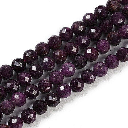 Natural Ruby Beads Strands G-P553-G01-04-1