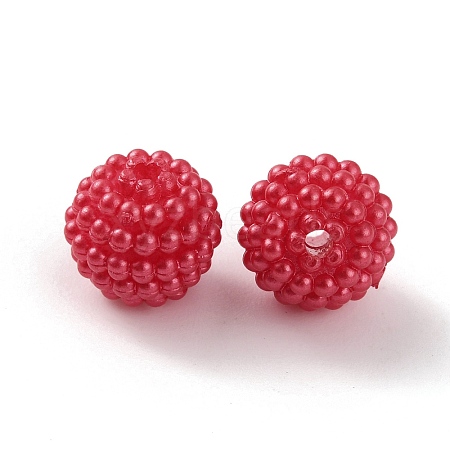 Opaque Resin Beads RESI-WH0021-51A-1