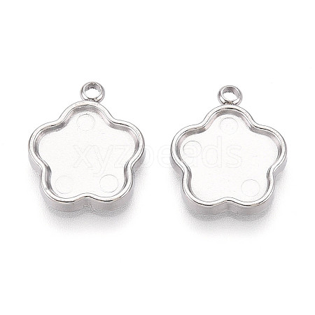 304 Stainless Steel Pendant Cabochon Settings STAS-T065-88P-1