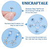 Unicraftale 250Pcs 304 Stainless Steel Half Round Stud Earring Findings STAS-UN0038-56P-5