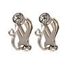 316 Surgical Stainless Steel Rhinestone Clip-on Earring Settings STAS-F311-13P-1