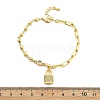 Brass Micro Pave Clear Cubic Zirconia Charm Bracelets BJEW-U020-20G-5