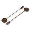 Brass Lapel Pin Base Settings KK-WH0045-025B-AB-2