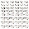 DICOSMETIC 48Pcs 8 Style Adjustable 304 Stainless Steel Finger Rings Components STAS-DC0004-37-1