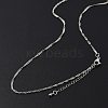 Brass Singapore Chains Necklaces for Women NJEW-D302-34P-3