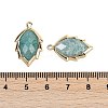 Natural Amazonite Faceted Leaf Pendants G-I375-04G-02-3