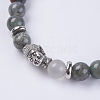 Natural Bloodstone Beads Stretch Bracelets BJEW-E325-D05-2