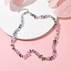 Natural Fluorite Chip Beaded Necklace NJEW-JN04615-11-2