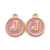 Golden Plated Alloy Enamel Charms ENAM-S118-07J-1