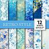 12Pcs 12 Styles Bleues Flower Scrapbook Paper Pad PW-WG3E2DC-01-1