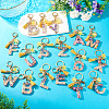 Alloy Resin Polygon Keychains KEYC-TADJ0002-03G-P-3
