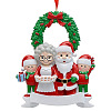 Resin Santa Claus Family Pendant Decorations XMAS-PW0006-02-1