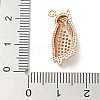 Rack Plating Brass Micro Pave Cubic Zirconia Pendants KK-L224-056RG-3