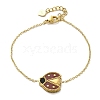 304 Stainless Steel Cable Chain Charm Bracelets for Women BJEW-U024-02G-01-4