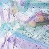 Tie Dye Silver Star Polyester Mesh Tulle Fabric DIY-WH0410-84-4