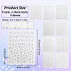 Olycraft 9 Sheets 9 Colors Laser Silver Nail Decals Stickers MRMJ-OC0003-63-2